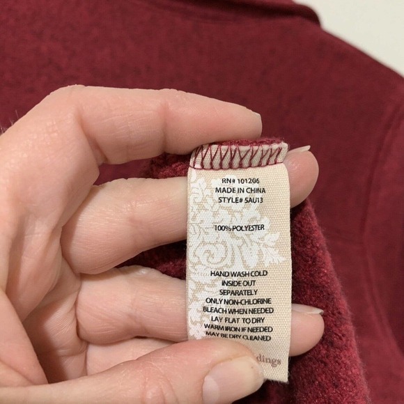 Soft Surroundings Women’s Willow Fleece Shirt Jacket Embroidered Size 1X EUC - Picture 8 of 9